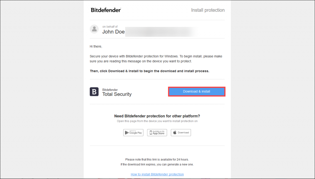 How to install bitdefender on second computer
